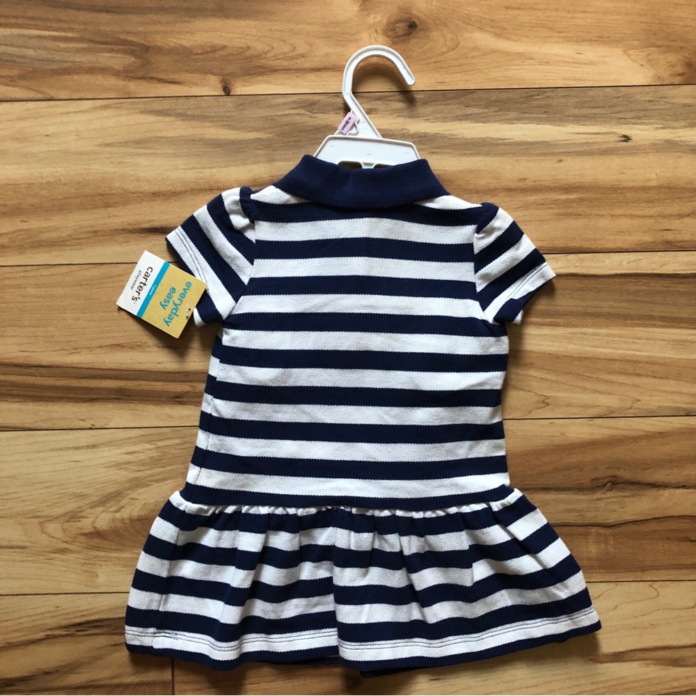 NWT Carter’s 2-Piece Baby Girl Striped Dress w/Diaper Cover (Size: 9 Months) - Picture 5 of 5